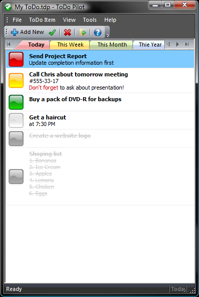 Click to view ToDoPilot 1.12 screenshot